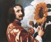Self-Portrait with a Sunflower, Anthony Van Dyck